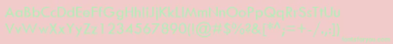 TwCenMt Font – Green Fonts on Pink Background