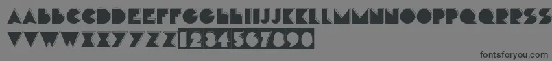 フォントHunt – 黒い文字の灰色の背景