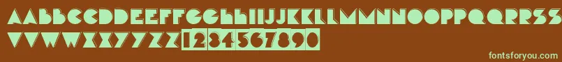 Hunt Font – Green Fonts on Brown Background