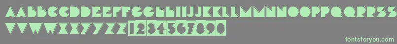 Hunt Font – Green Fonts on Gray Background