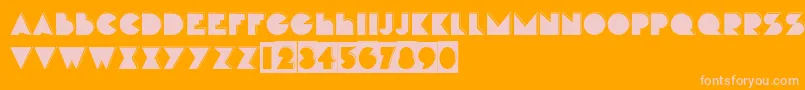 Hunt Font – Pink Fonts on Orange Background