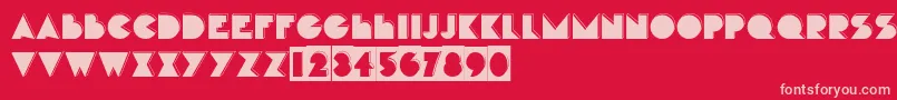 Hunt Font – Pink Fonts on Red Background