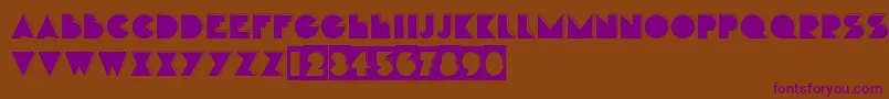 Hunt Font – Purple Fonts on Brown Background