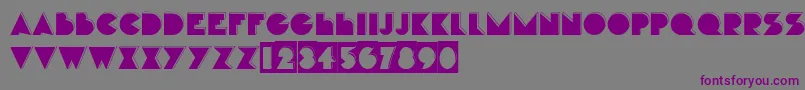 フォントHunt – 紫色のフォント、灰色の背景