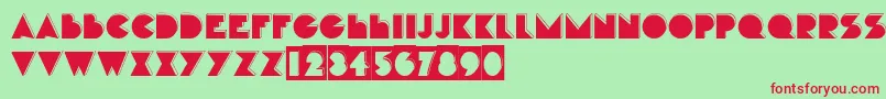 Hunt Font – Red Fonts on Green Background