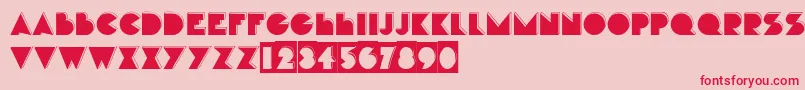 Hunt Font – Red Fonts on Pink Background