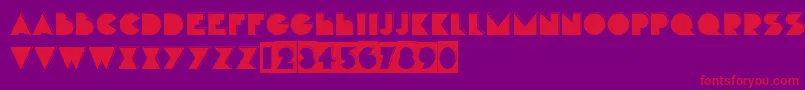 フォントHunt – 紫の背景に赤い文字