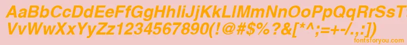 HalvorsonBoldoblique Font – Orange Fonts on Pink Background