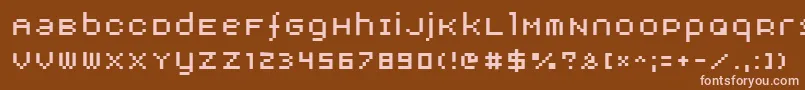Шрифт AuxDotbitc – розовые шрифты на коричневом фоне