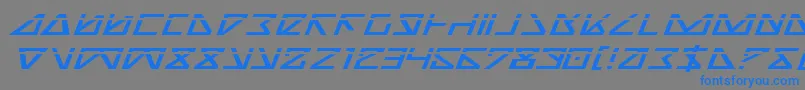 フォントNickeil2 – 灰色の背景に青い文字