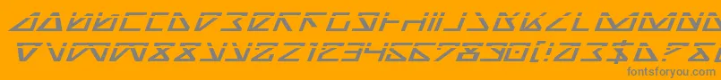 Nickeil2-Schriftart – Graue Schriften auf orangefarbenem Hintergrund