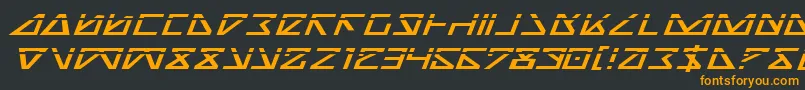 フォントNickeil2 – 黒い背景にオレンジの文字