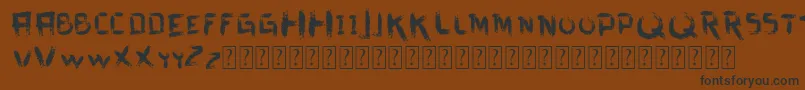 Weitere Informationen zur VtksDirtyLetters-Schriftart VtksDirtyLetters-Schriftart – Schwarze Schriften auf braunem Hintergrund