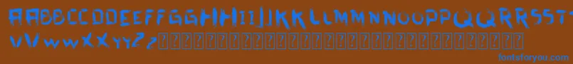Police VtksDirtyLetters – polices bleues sur fond brun