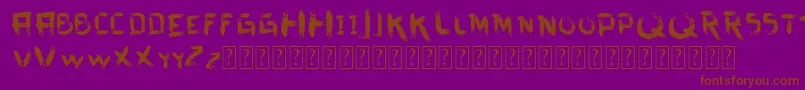 Шрифт VtksDirtyLetters – коричневые шрифты на фиолетовом фоне