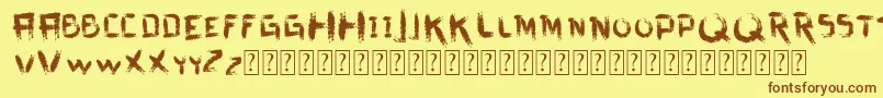 Подробнее о шрифте VtksDirtyLetters Шрифт VtksDirtyLetters – коричневые шрифты на жёлтом фоне