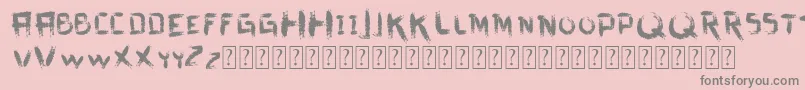 VtksDirtyLetters Font – Gray Fonts on Pink Background