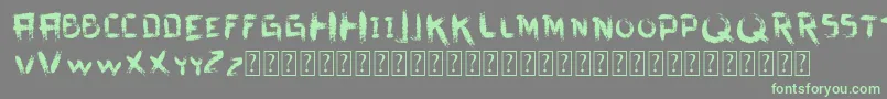 fuente VtksDirtyLetters – Fuentes Verdes Sobre Fondo Gris