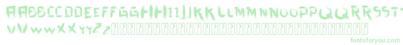 Czcionka VtksDirtyLetters – zielone czcionki na białym tle