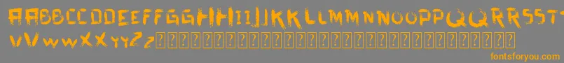 VtksDirtyLetters Font – Orange Fonts on Gray Background