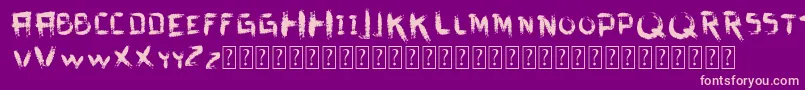 VtksDirtyLetters Font – Pink Fonts on Purple Background