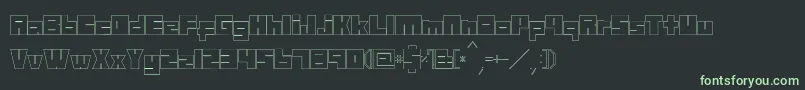 Шрифт Mazewithoutdestination – зелёные шрифты на чёрном фоне