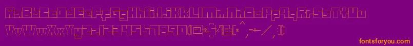 Mazewithoutdestination Font – Orange Fonts on Purple Background
