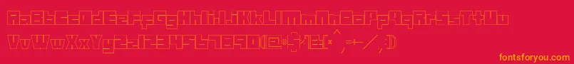 Mazewithoutdestination Font – Orange Fonts on Red Background