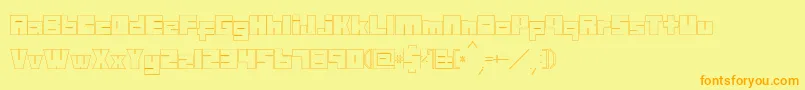 Mazewithoutdestination Font – Orange Fonts on Yellow Background