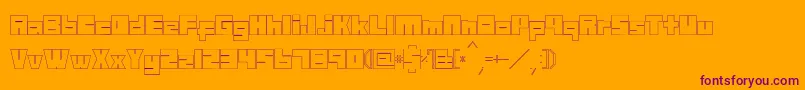 Mazewithoutdestination Font – Purple Fonts on Orange Background