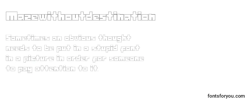 Mazewithoutdestination Font