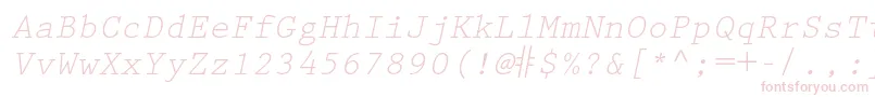 PrestigeelitestdSlanted Font – Pink Fonts on White Background