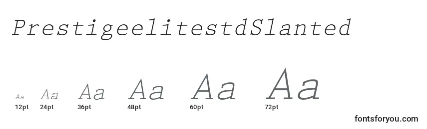 PrestigeelitestdSlanted Font Sizes