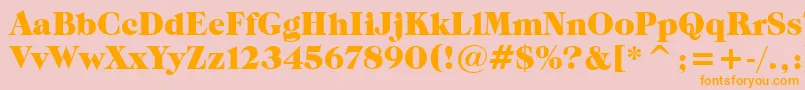 GrouchBt Font – Orange Fonts on Pink Background