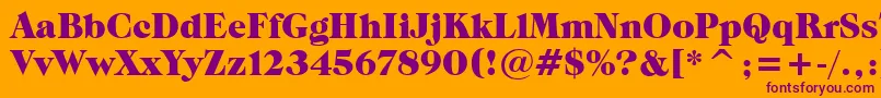 GrouchBt Font – Purple Fonts on Orange Background