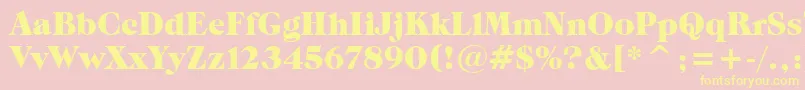 GrouchBt Font – Yellow Fonts on Pink Background