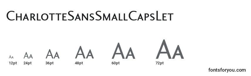 Размеры шрифта CharlotteSansSmallCapsLet
