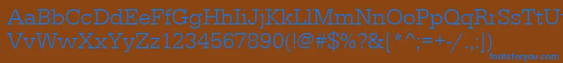 Urwegyptiennetlig Font – Blue Fonts on Brown Background