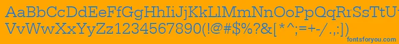 Urwegyptiennetlig Font – Blue Fonts on Orange Background