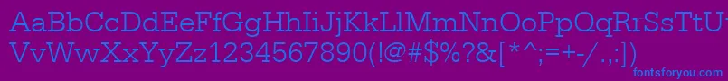 Urwegyptiennetlig Font – Blue Fonts on Purple Background