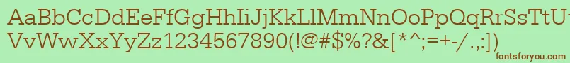 Urwegyptiennetlig Font – Brown Fonts on Green Background