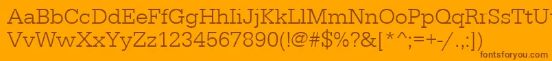 Urwegyptiennetlig Font – Brown Fonts on Orange Background