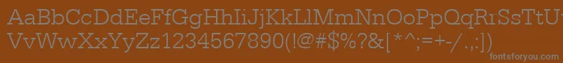 Urwegyptiennetlig Font – Gray Fonts on Brown Background