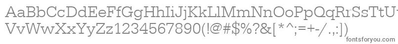 Urwegyptiennetlig-Schriftart – Graue Schriften auf weißem Hintergrund