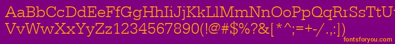 Urwegyptiennetlig Font – Orange Fonts on Purple Background