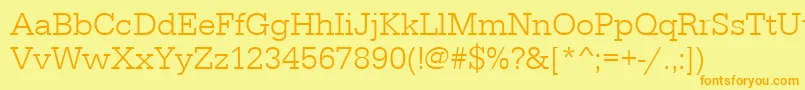 Urwegyptiennetlig Font – Orange Fonts on Yellow Background