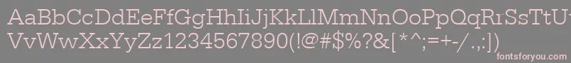 Urwegyptiennetlig Font – Pink Fonts on Gray Background