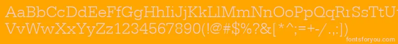 Urwegyptiennetlig Font – Pink Fonts on Orange Background