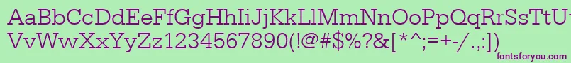 Urwegyptiennetlig Font – Purple Fonts on Green Background