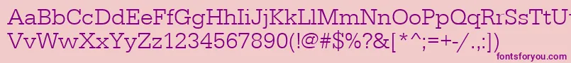 Urwegyptiennetlig Font – Purple Fonts on Pink Background